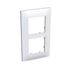 Plaque Blanc 2 postes 80 x 140mm vertical