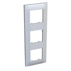 Plaque finitionblanc 3 postes montage vertical 224 x 80 mm