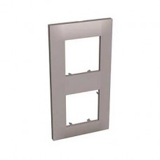 Plaque 2 postes montage vertical entaxe 71mm granit