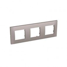 Plaque 3 postes montage horizontal entaxe 71mm granit