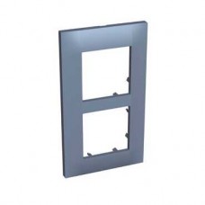 Plaque 2 postes verticaux ardoise