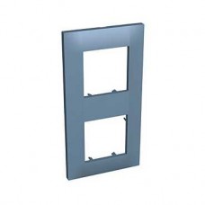 Plaque 2 postes montage vertical entaxe 71mm ardoise