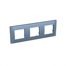 Plaque 3 postes montage horizontal entaxe 71mm ardoise