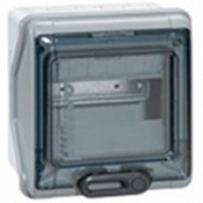 Coffret Plexo 8 modules avec embouts à perf. directe - IP 65 - IK 09 - Gris