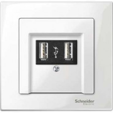 Prise haut-parleur simple blanc brillant