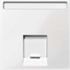 Enjoliveur RJ45 simple blanc brillant
