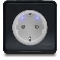 Prise courant 2P+T - saillie - IP55 - IK08 - connexion auto - gris
