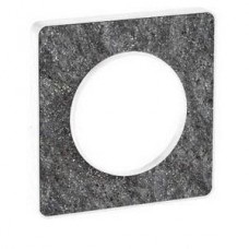 Plaque de finition Touch 1 poste Noir galaxie avec liseré Blanc