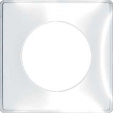 Plaque de finition support blanc 1 poste - Transparent
