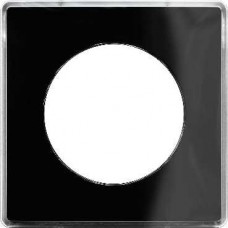 Plaque de finition support blanc 1 poste - Noir 