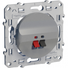 Prise haut-parleurs simple aluminium