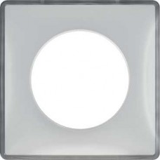 Plaque de finition support Aluminium 1 poste - Transparent