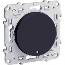 Poussoir lumineux Anthracite, 10 A, à vis, LED bleu 0,15 mA localisation