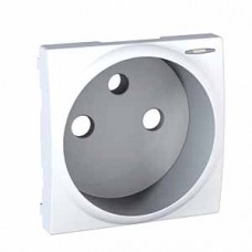 Enjoliveur avec voyant LED pour prise de courant 2P+T Blanc