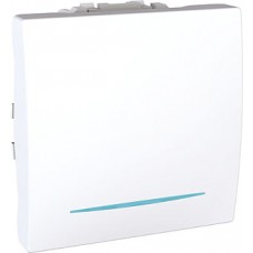 Poussoir 10AX 250 V CA 2M Blanc