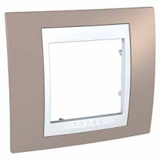 Unica Vison liseré Blanc plaque de finition 1 poste 2 modules