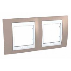 Plaque 4M double horizontal vison/Blanc