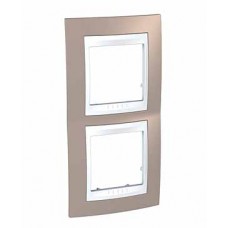 Plaque 4M double vertical vison/Blanc
