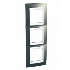Plaque 6M triple vertical champagne/Blanc