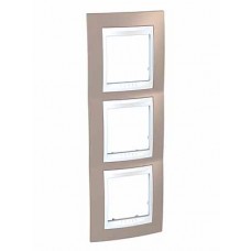 Plaque 6M triple vertical vison/Blanc