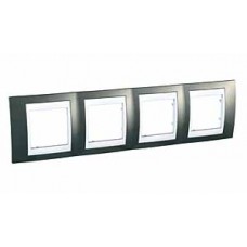 Plaque 8M quadruple horizontal champagne/Blanc
