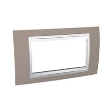 Plaque 4M simple vison/Blanc