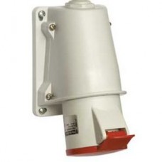 Socle prise BT saille inclinée connexion vis IP44 16A 3P+T 380-415V
