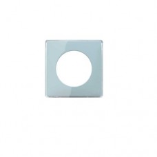 Plaque de finition support blanc 1 poste -Vert d'eau