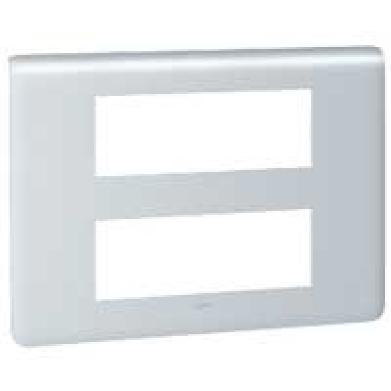 LEGRAND 079036 Plaque Mosaic-2x6 modules-aluminium - Elec-Boutique.fr