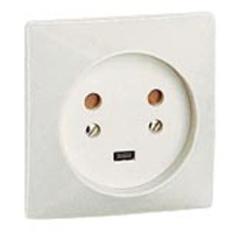Prise Encastrée Legrand 2P+T 20A 80x80mm - Socle à Vis Et Griffes, Blanc, Neuf