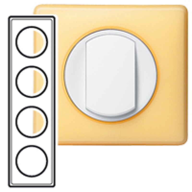 Lot De 5 Plaques Pamplemousse Pour Interrupteurs Legrand Céliane - Réf 99845 - Neuf Sous Blister