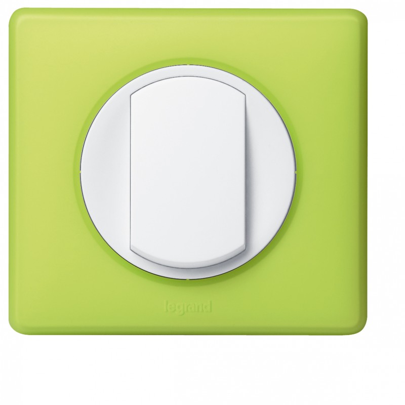 Plaque De Finition Legrand Simple Pour Prise/interrupteur - Couleur Anis - Réf. 82020 - Occasion