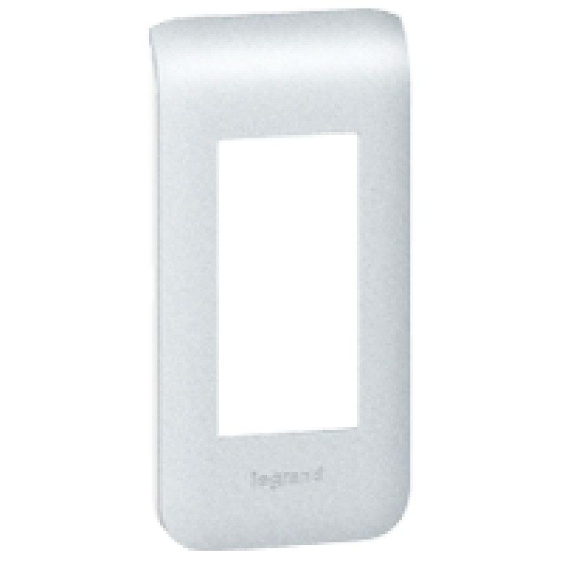 Plaque 1 Module Legrand Mosaic Aluminium Gris - Réf. 079001, Neuf Sous Blister