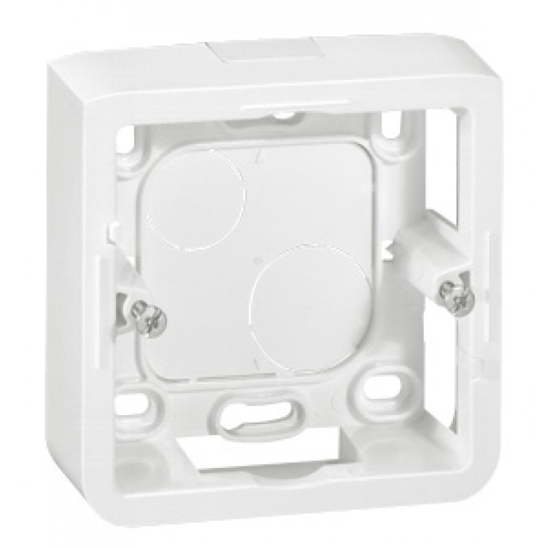 Legrand Support et plaque double Mosaic, LEGRAND, blanche