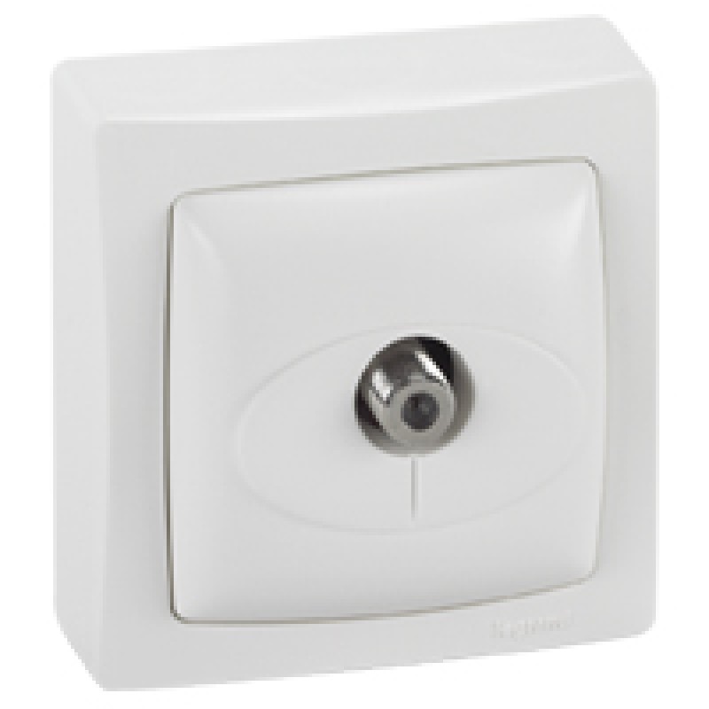 Lot De 2 Prises TV Simple Mâle Legrand - Pour Installation Saillie, Modèle 86040