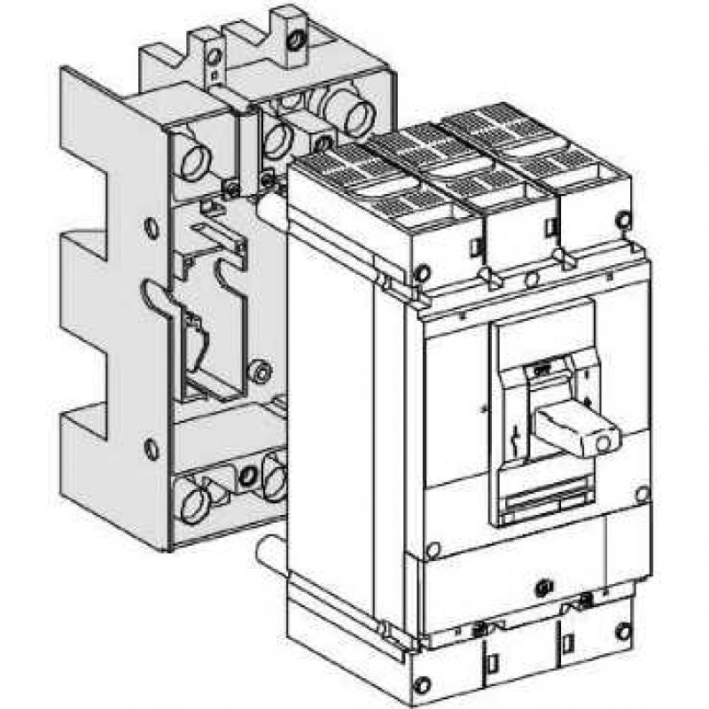Cache Bornes Bas 4P S3-S4 ABB - Référence 1SDA013694R1 - Neuf Sous Emballage