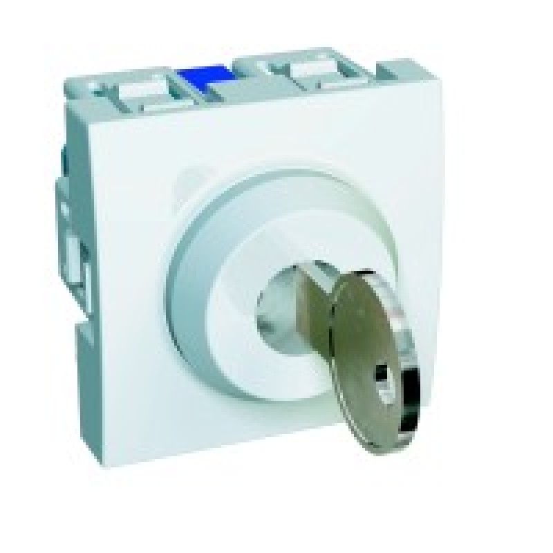 Digicode Somfy Interrupteur Rotatif à Clé 220V 22mm - 3 Positions LAY37-20Y/ 31 - Avec 2 Clés Clef Passe Partout