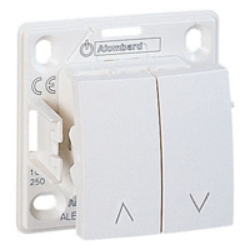 Hager SYSTO WS301 - Double Bouton Poussoir VOLET ROULANT Blanc - Vente