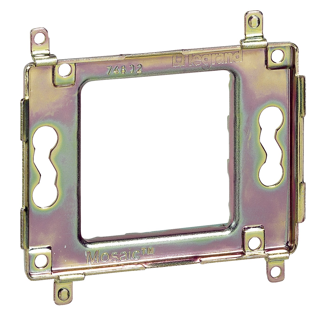 Support Métal Legrand Mosaïc 45 Pour 3 Modules - Référence 74803, Gris