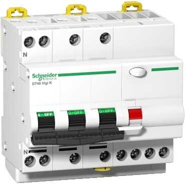 Disjoncteur Différentiel Schneider A9N21221 – 3P, Courbe C, 10A, Dt40k