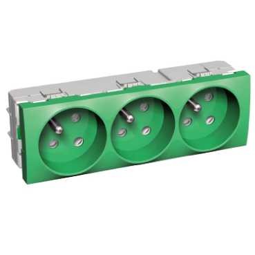Prise Triple Schneider ALTIRA ALB45236 - Puits Inclinés Et Détrompés - Neuf (peut Avoir De Légers Défauts)
