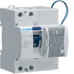 Hager Interrupteur Différentiel 2P 63A 30mA Type A -CDA263E