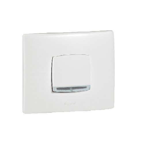 Interrupteur Poussoir Lumineux Legrand Neptune 2 - Modèle Ancien, Couleur BLANC (voyant Non Inclus)