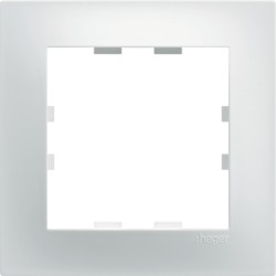 Enjoliveur Hager Kallysta Pour Prise TV+FM - Coloris Blanc Névé - Réf WK741B - Neuf