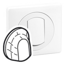 Enjoliveur simple Céliane - IP 44 - pour sortie de câble - blanc
