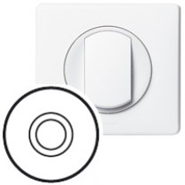 Enjoliveur Céliane - interrupteur va-et-vient / poussoir type ''push'' - blanc