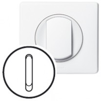 Enjoliveur Céliane - Interrupteur va-et-vient / poussoir silencieux - blanc