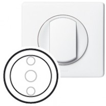 Enjoliveur Céliane - commande tactile pour volets roulants - verre kaolin/blanc