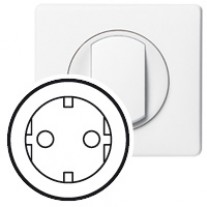 Enjoliveur Céliane - prise 2P+T standard Germanique - blanc