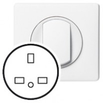 Enjoliveur Céliane - prise 2P+T standard BS - blanc